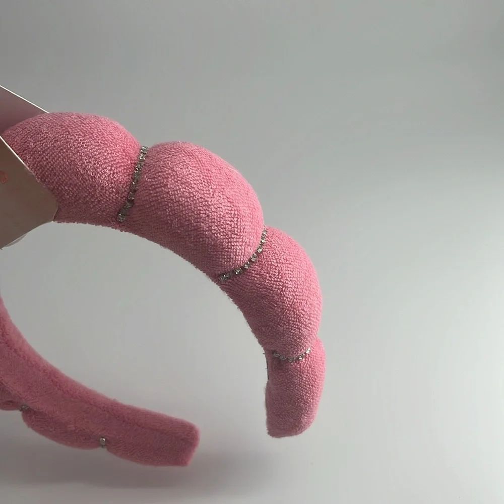 Terrycloth rhinestone headband - Picture 2 of 4